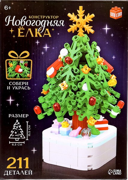Конструктор Unicon Новогодняя елка 103E-1 / 10372474