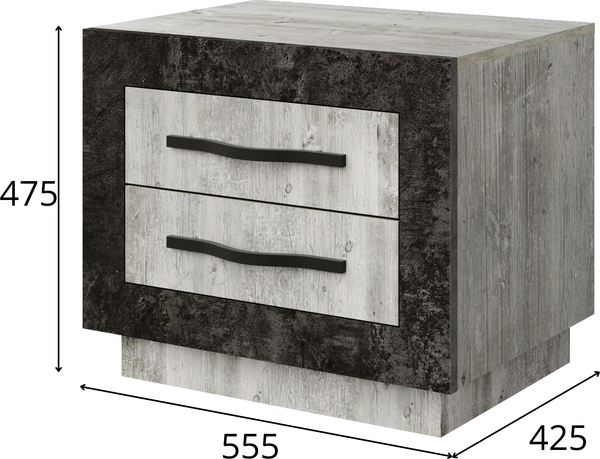 Прикроватная тумба Мебель-КМК 2Я Эстель 0738.8-02