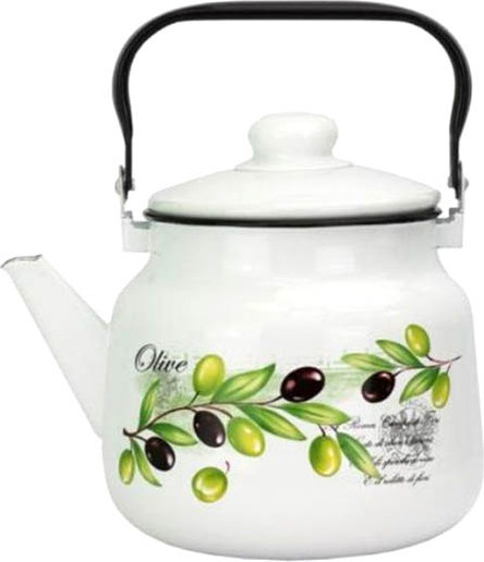 Чайник Лысьвенские эмали Оливковая ветвь С-2710/4Рч - фото