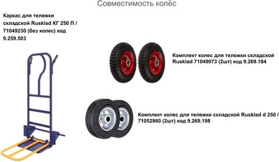 Каркас для тележки складской Rusklad КГ 250 П / 71049230