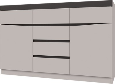 Тумба Bravo Мебель Тиана 6ящ. (персидский жемчуг/вольфрам) - фото