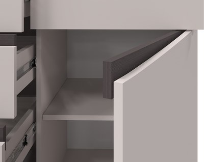 Тумба Bravo Мебель Тиана 6ящ. (персидский жемчуг/вольфрам)