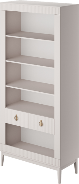 Стеллаж Bravo Мебель Фарго (персидский жемчуг/лак льняной) - фото