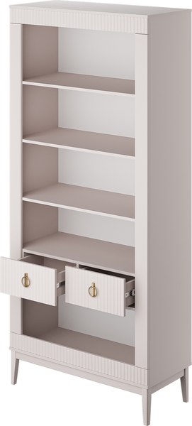 Стеллаж Bravo Мебель Фарго (персидский жемчуг/лак льняной)