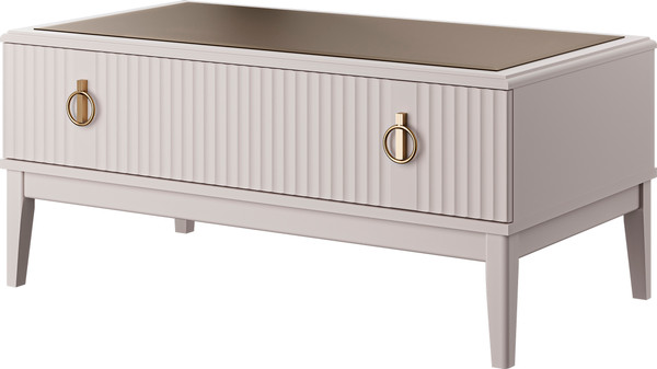 Журнальный столик Bravo Мебель Фарго (персидский жемчуг/лак льняной) - фото