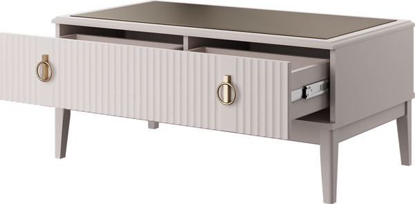 Журнальный столик Bravo Мебель Фарго (персидский жемчуг/лак льняной)