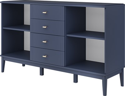 Комод Bravo Мебель Джали 4 ящика (ночное небо/лак темный лазурный)