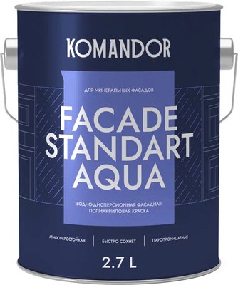 Краска KOMANDOR Facade Standard Aqua База А - фото