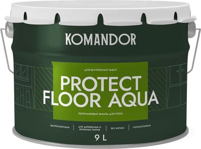 Эмаль KOMANDOR Protect Floor Aqua База А - фото