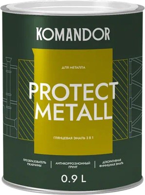 Эмаль KOMANDOR Protect Metall 3в1 База A - фото