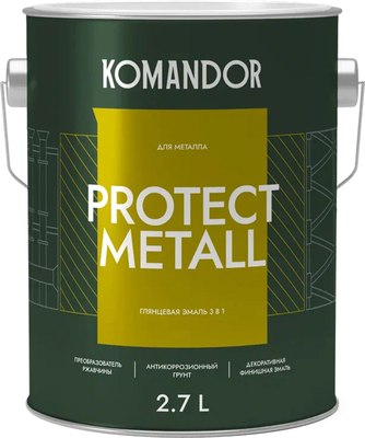 Эмаль KOMANDOR Protect Metall 3в1 База A - фото