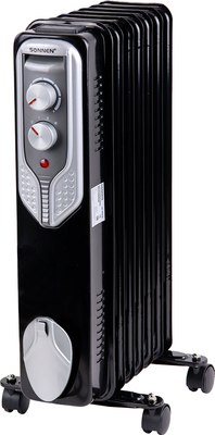 Масляный радиатор Sonnen DFN-09BL / 455311 (черный) - фото