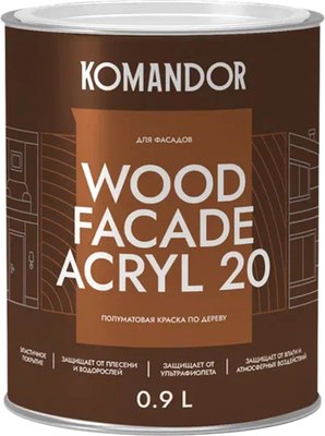 Краска KOMANDOR Wood Facade Akryl 20 База А - фото