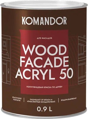 Краска KOMANDOR Wood Facade Akryl 50 База А - фото