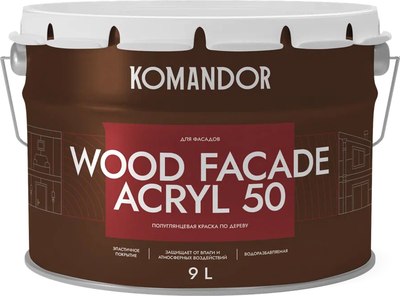 Краска KOMANDOR Wood Facade Akryl 50 База А - фото