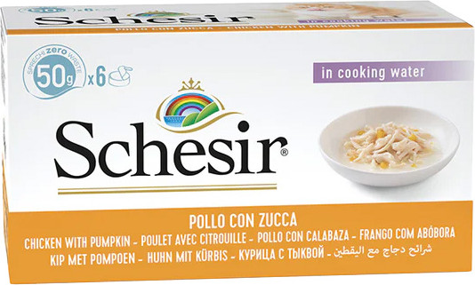 Влажный корм для кошек Schesir с курицей и тыквой - фото