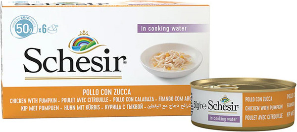 Влажный корм для кошек Schesir с курицей и тыквой