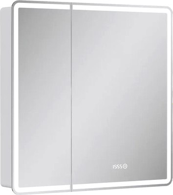 Шкаф с зеркалом для ванной EQUIL Nice LED 80 с часами - фото