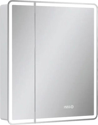 Шкаф с зеркалом для ванной EQUIL Nice LED 70 с часами - фото