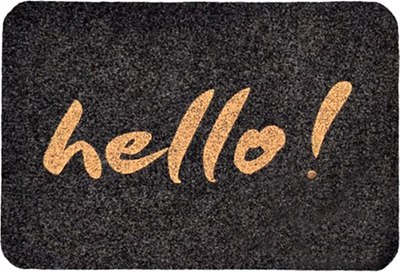 Коврик грязезащитный ComeForte Велюр Hello 60x90 - фото