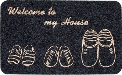 Коврик грязезащитный ComeForte Велюр Тапочки 60x90 - фото