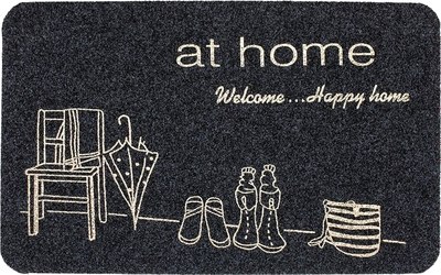 Коврик грязезащитный ComeForte Велюр Уютный дом 40x60 - фото