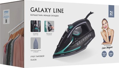 Утюг Galaxy Line GL 6136 (черно-зеленый)
