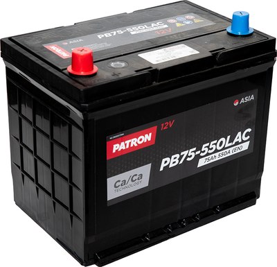 Автомобильный аккумулятор Patron Asia PB75-550LAC - фото