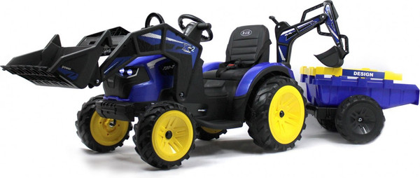 Детский автомобиль RiverToys Экскаватор-погрузчик / A777MP - фото