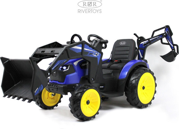 Детский автомобиль RiverToys Экскаватор-погрузчик / A777MP