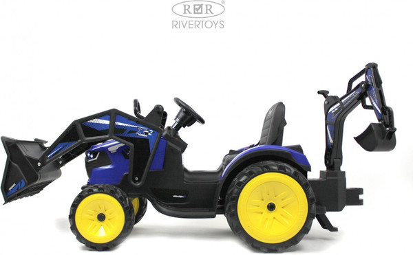 Детский автомобиль RiverToys Экскаватор-погрузчик / A777MP
