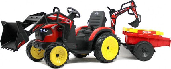 Детский автомобиль RiverToys Экскаватор-погрузчик / A777MP - фото