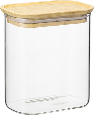Емкость для хранения Smart Solutions Glass Bamboo / SS0000167 - фото