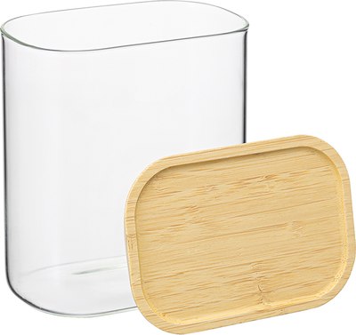 Емкость для хранения Smart Solutions Glass Bamboo / SS0000167