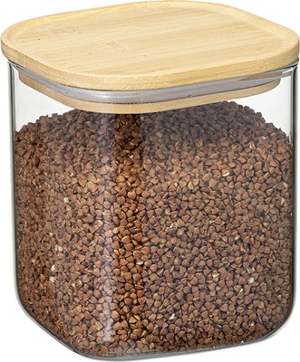 Емкость для хранения Smart Solutions Glass Bamboo / SS0000165