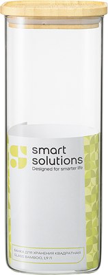 Емкость для хранения Smart Solutions Glass Bamboo / SS0000162