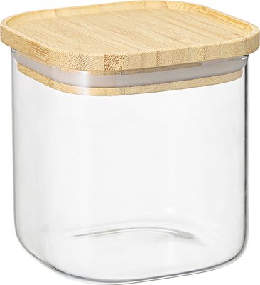 Емкость для хранения Smart Solutions Glass Bamboo / SS0000159 - фото