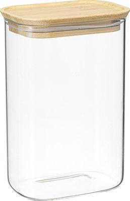 Емкость для хранения Smart Solutions Glass Bamboo / SS0000168 - фото