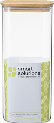 Емкость для хранения Smart Solutions Glass Bamboo / SS0000169