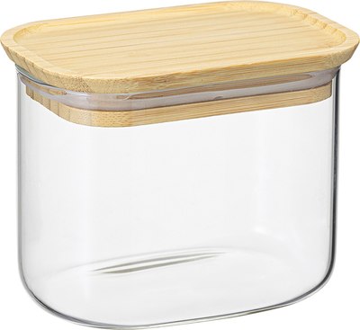 Емкость для хранения Smart Solutions Glass Bamboo / SS0000166 - фото