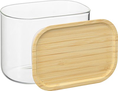 Емкость для хранения Smart Solutions Glass Bamboo / SS0000166