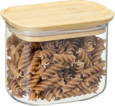 Емкость для хранения Smart Solutions Glass Bamboo / SS0000166