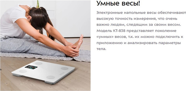 Напольные весы электронные Kitfort КТ-838