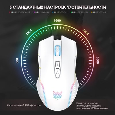 Мышь Onikuma CW905 White Cloud