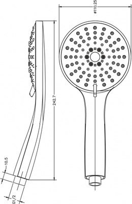 Лейка ручного душа Gross Aqua Delta GA7035MB