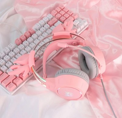 Наушники-гарнитура Onikuma X15 Pro Pink Furie