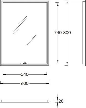 Зеркало Kerama Marazzi Mio 60 / MIO.mi.60\WHT