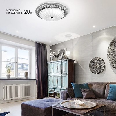 Потолочный светильник Estares Casablanca Chrome 72W R-515-WHITE-220-IP20