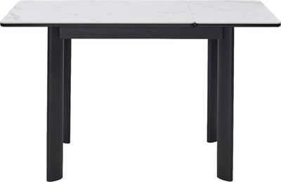 Обеденный стол M-City Тет-А-Тет 120 / 480M05792 (белый мрамор/черный)