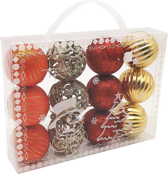 Набор шаров новогодних MONAMI Новогодний Микс / GOLD23-6121 - фото